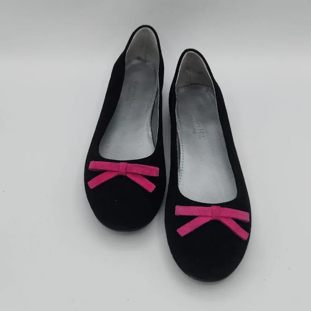 Garnet Hill Black Suede ballet flats